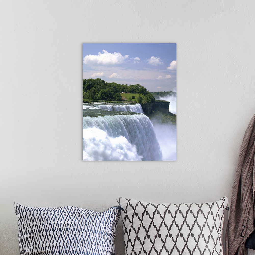 A bohemian room featuring The American Falls at the Niagara Falls, New York State