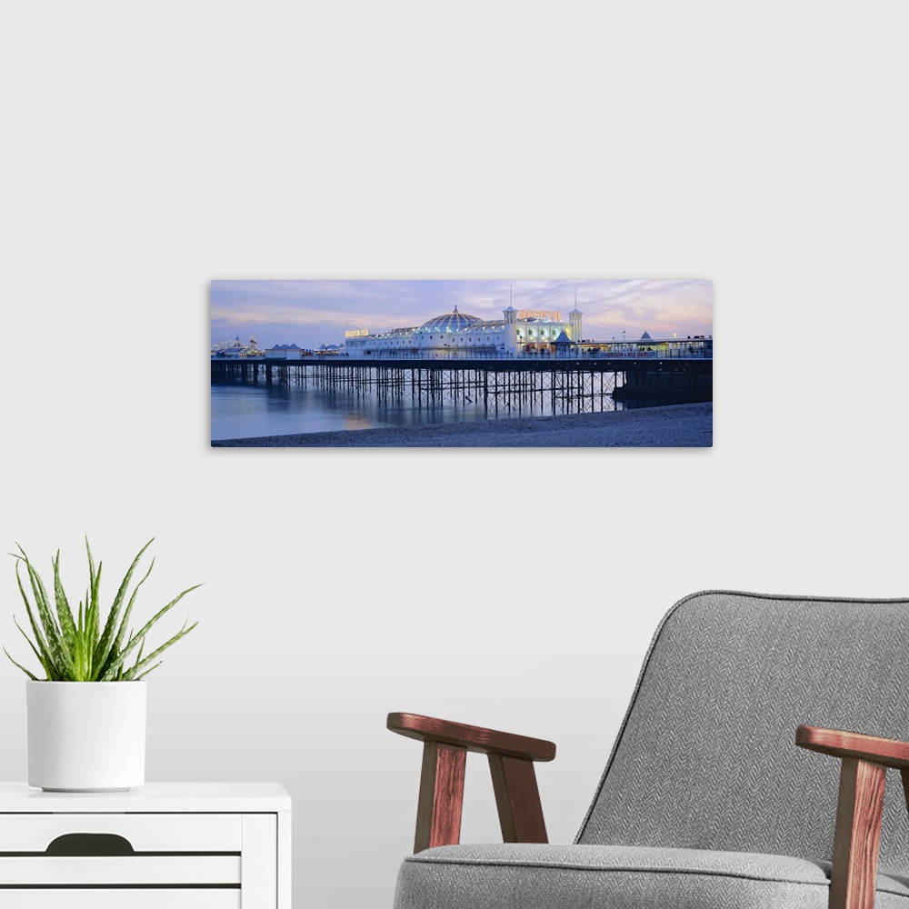 A modern room featuring The beach and Palace Pier, Brighton, East Sussex, England, UK, Europe