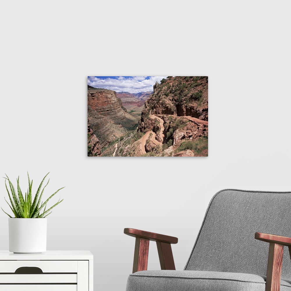 A modern room featuring The Bright Angel Trail, beneath the South Rim, Grand Canyon National Park, Arizona