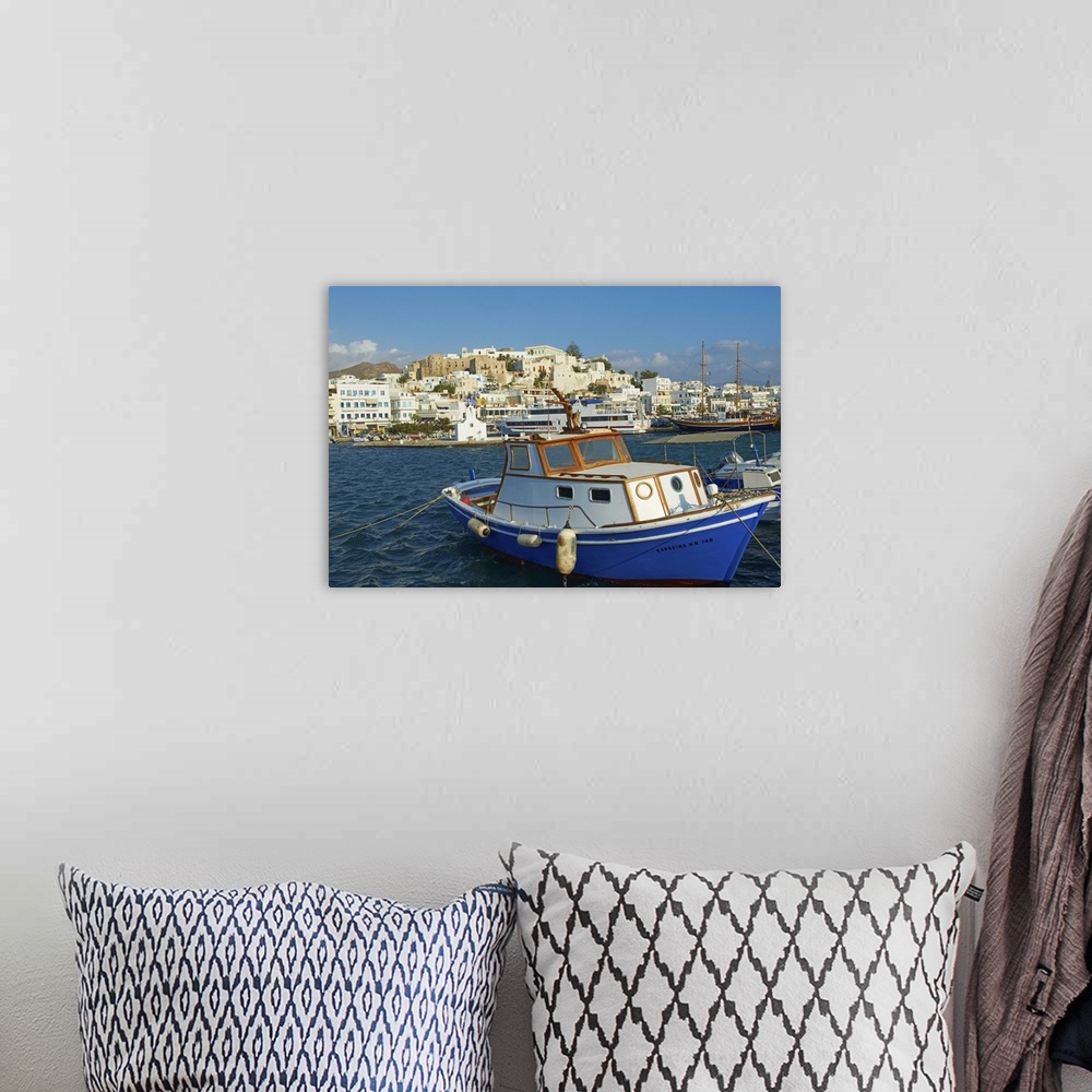 A bohemian room featuring The Chora (Hora), Naxos, Cyclades Islands, Greek Islands, Aegean Sea, Greece, Europe