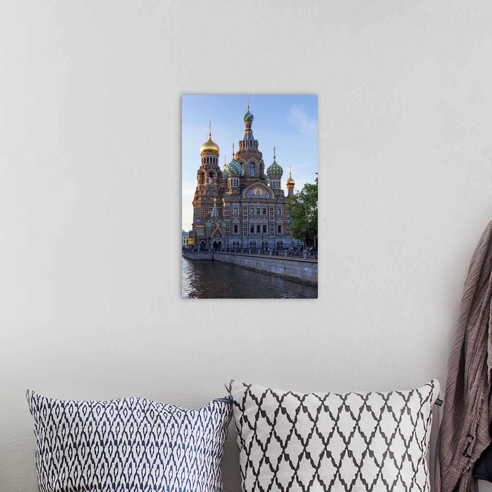 A bohemian room featuring The Church on Spilled Blood, on the Kanal Griboedova, St. Petersburg, Russia