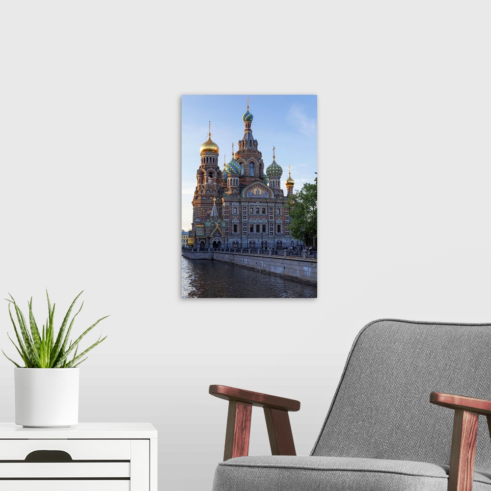 A modern room featuring The Church on Spilled Blood, on the Kanal Griboedova, St. Petersburg, Russia