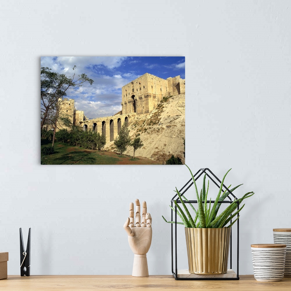 A bohemian room featuring The Citadel, Aleppo, Syria