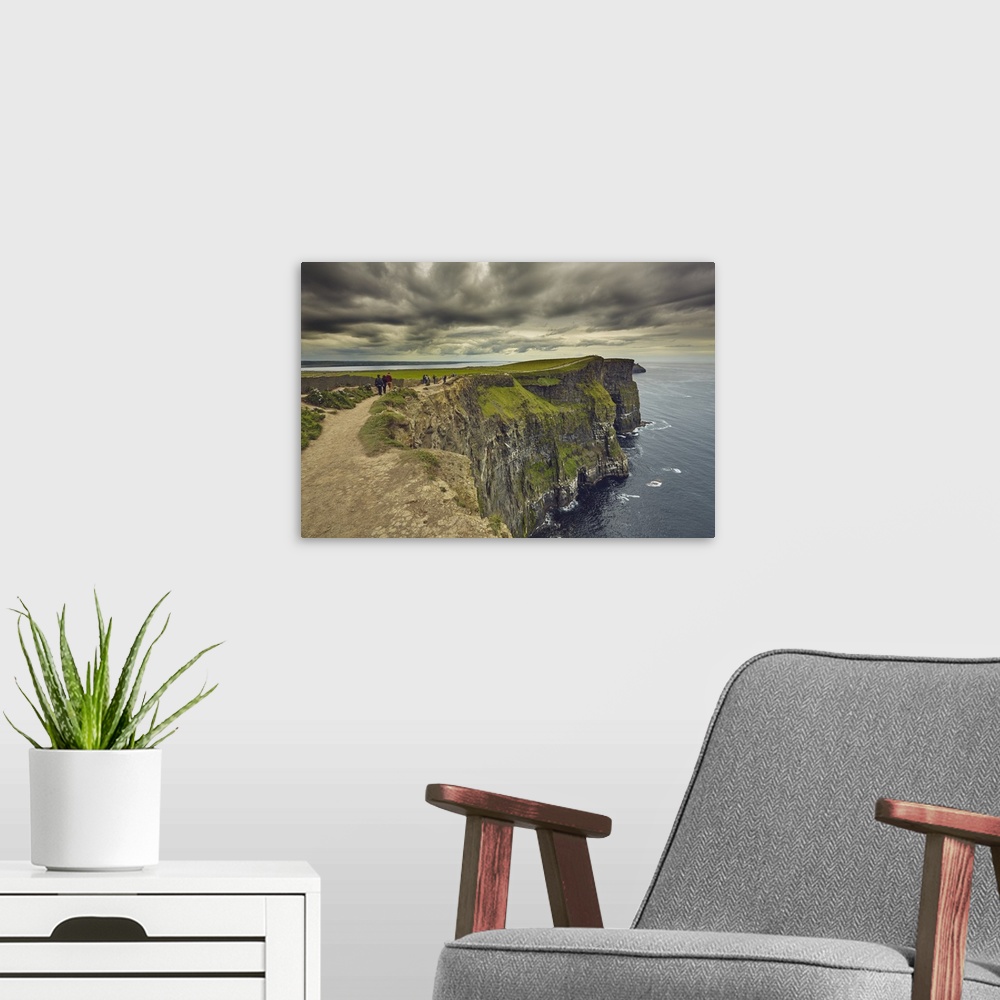 A modern room featuring The Cliffs of Moher, near Lahinch, County Clare, Munster, Republic of Ireland