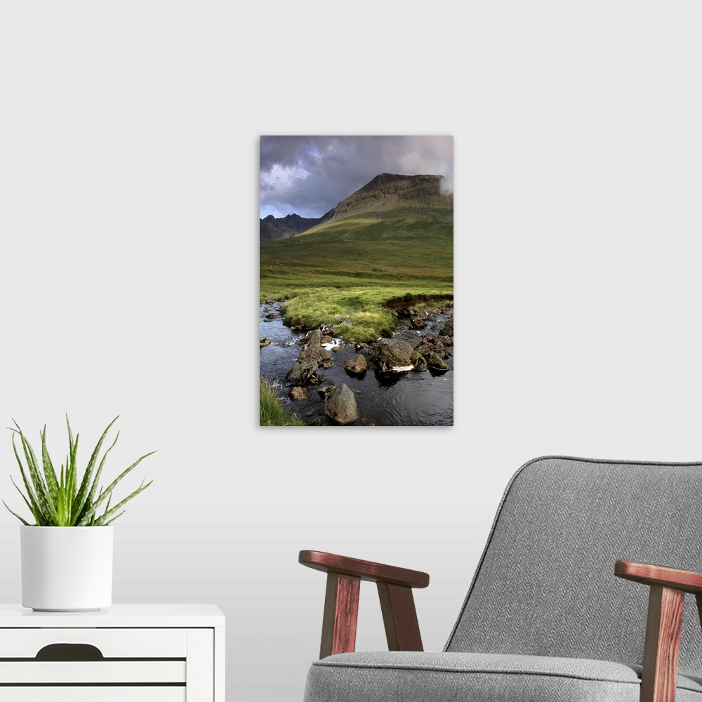 A modern room featuring The Cuillins from Glen Brittle, Inner Hebrides, Scotland, UK