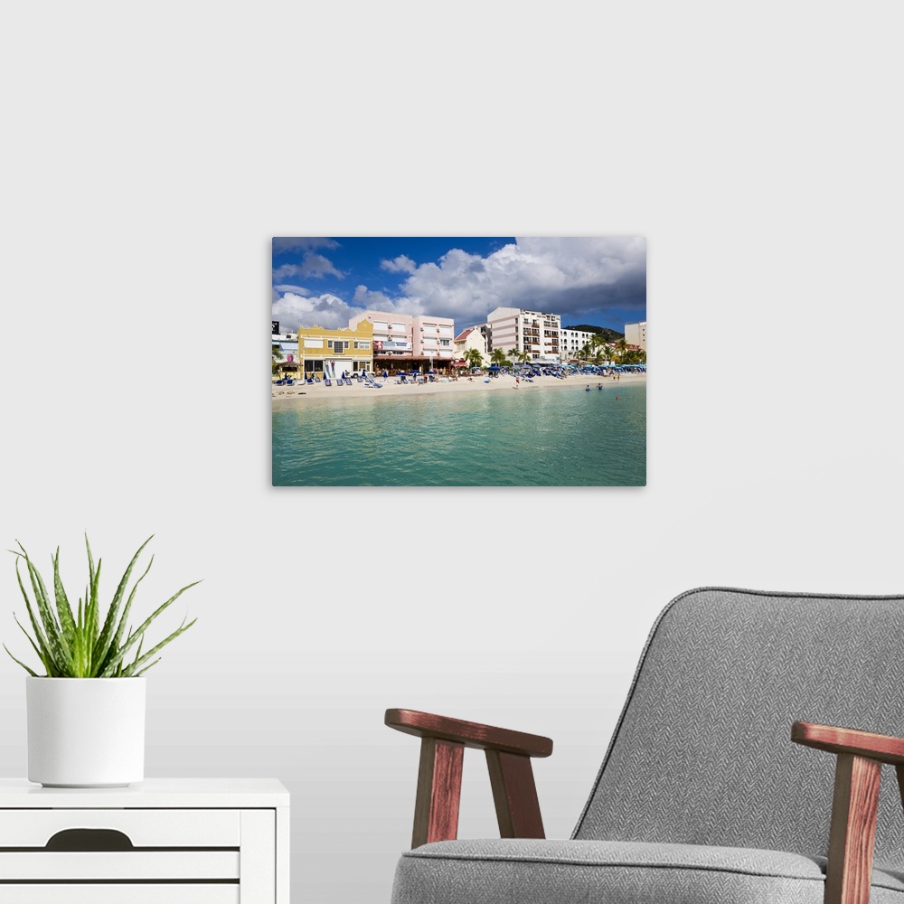 A modern room featuring The Dutch capital of Philipsburg, St. Maarten, Netherlands Antilles, Leeward Islands