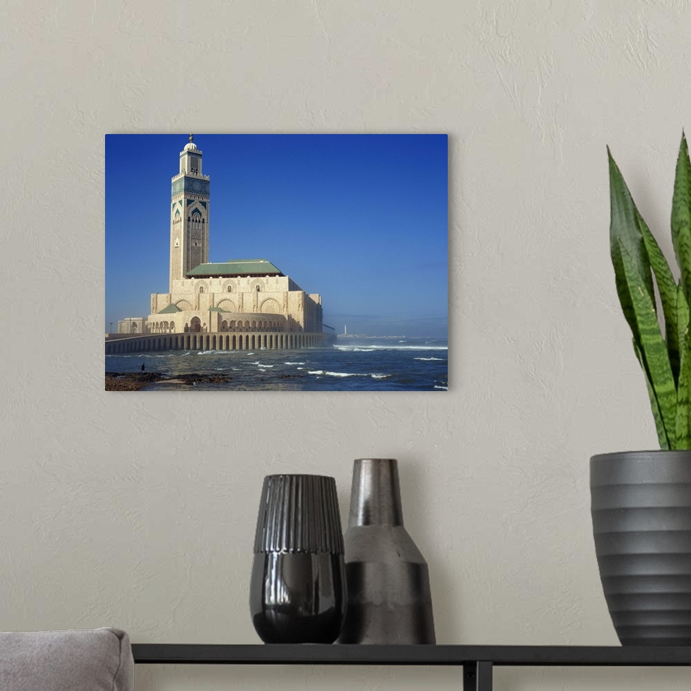 A modern room featuring The Hassan II Mosque, Casablanca, Morocco, North Africa, Africa
