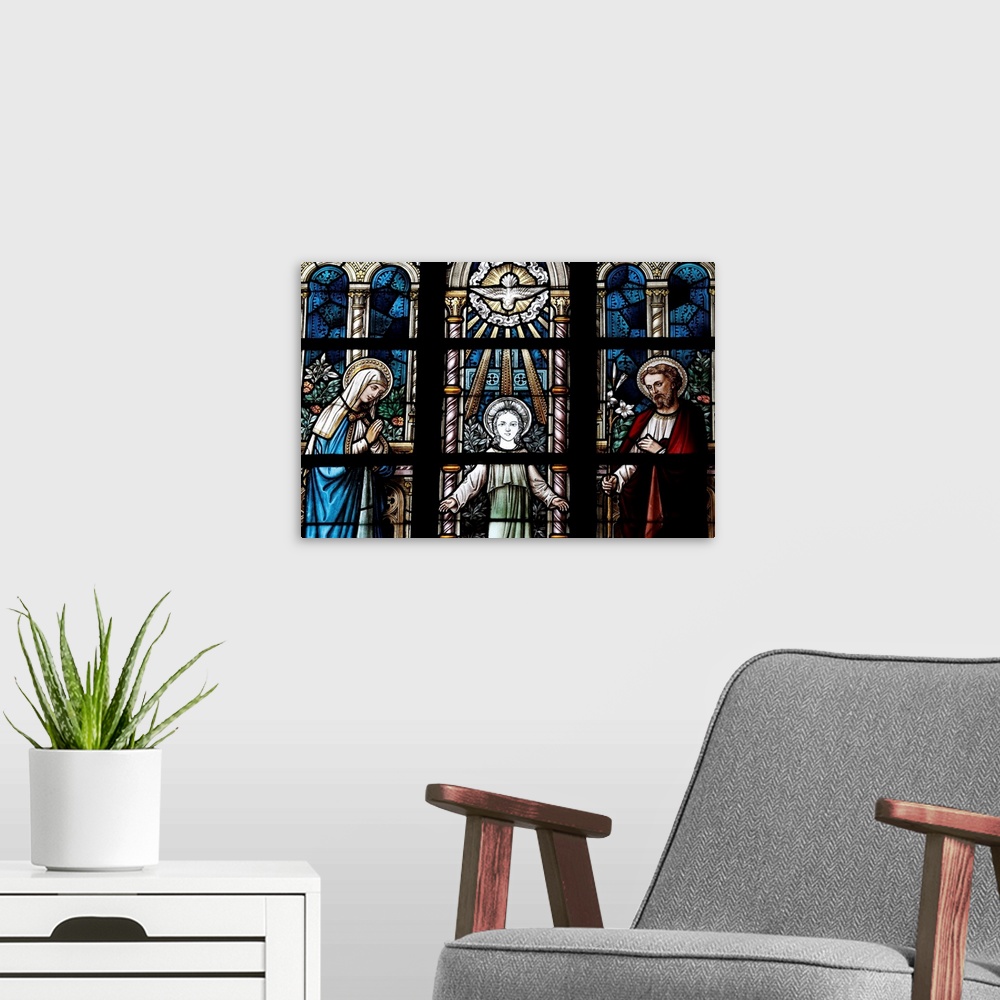 A modern room featuring The Holy Family, Saint Salvators Cathedral, West Flanders, Belgium