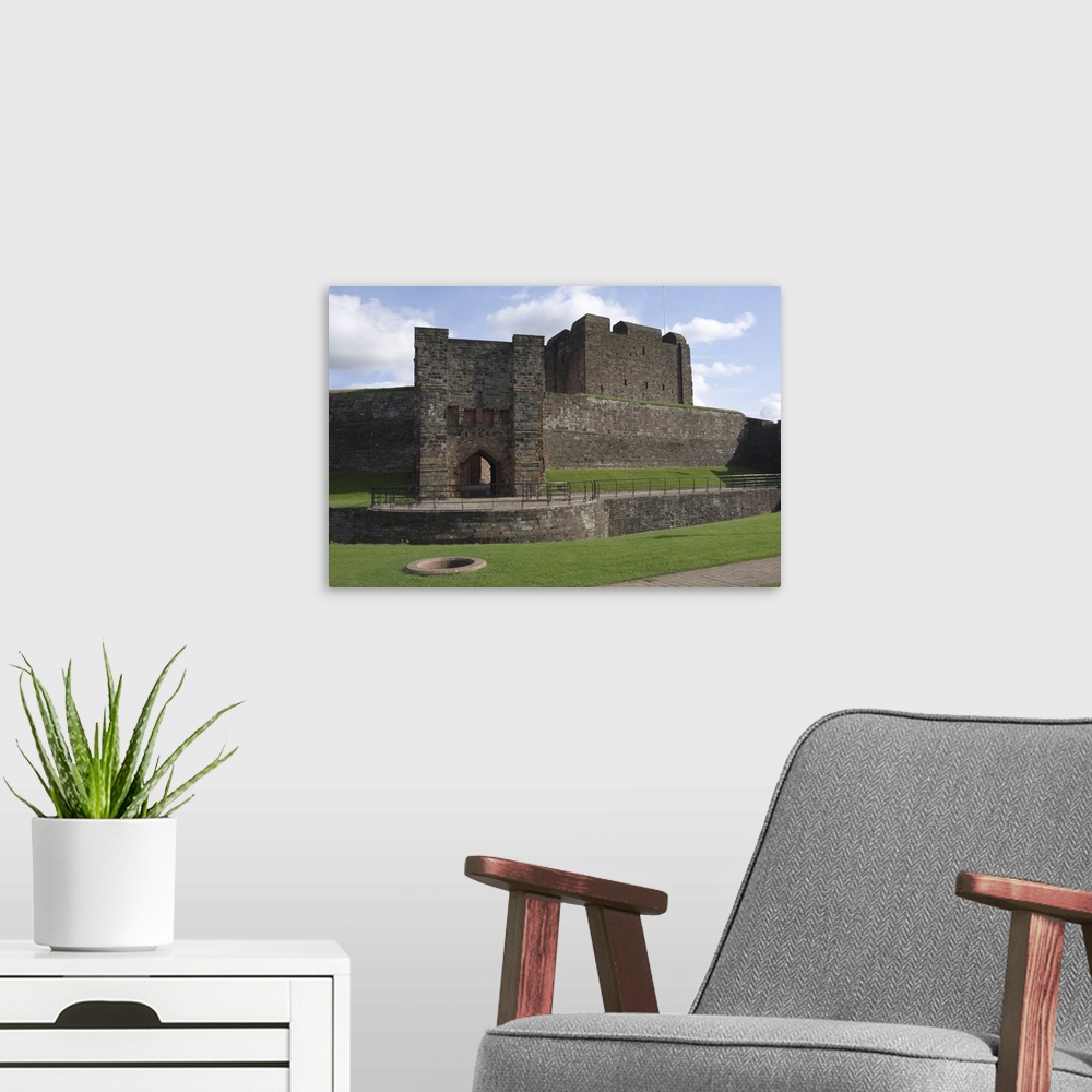 A modern room featuring The inner fortress, Carlisle Castle, Cumbria, England, United Kingdom, Europe