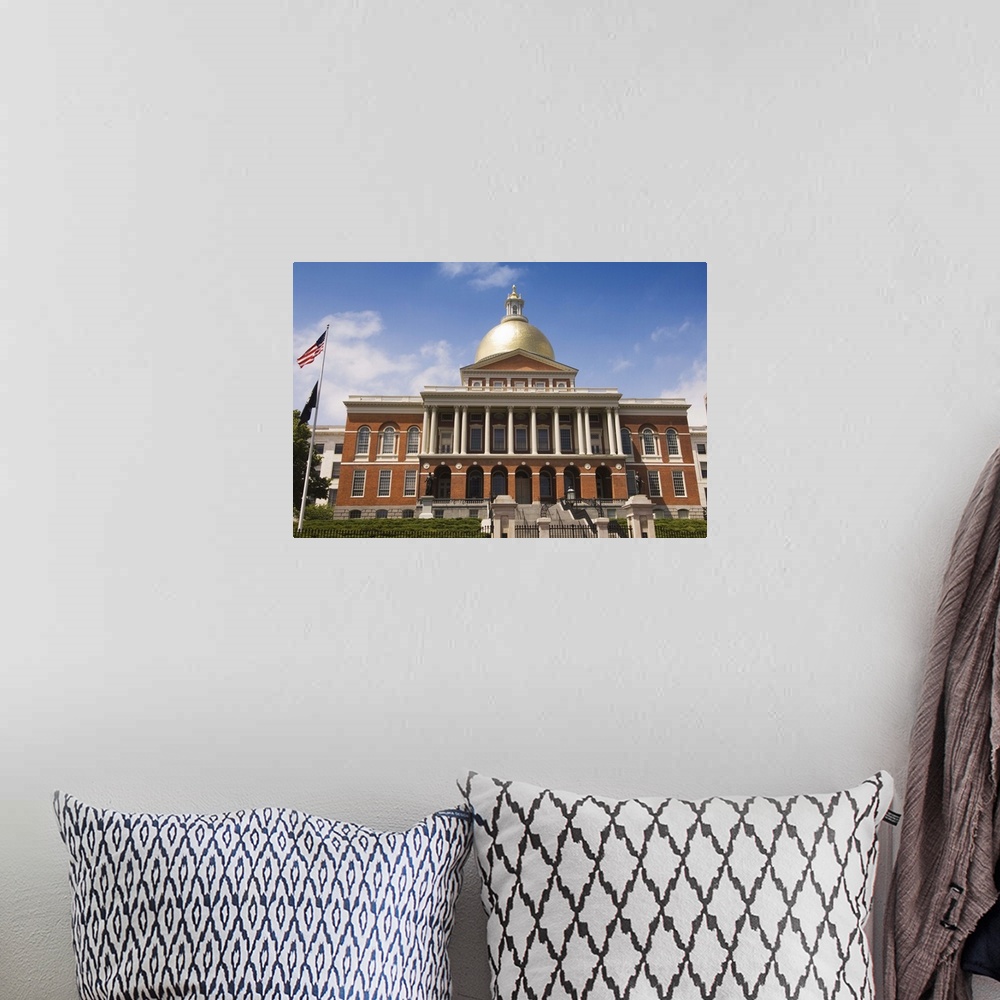 A bohemian room featuring The Massachusetts State House, Boston, Massachusetts