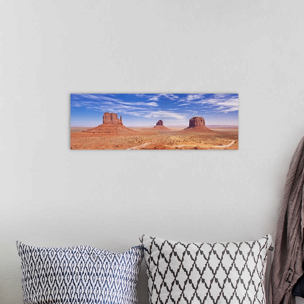 A bohemian room featuring The Mittens, Monument Valley Navajo Tribal Park, Arizona