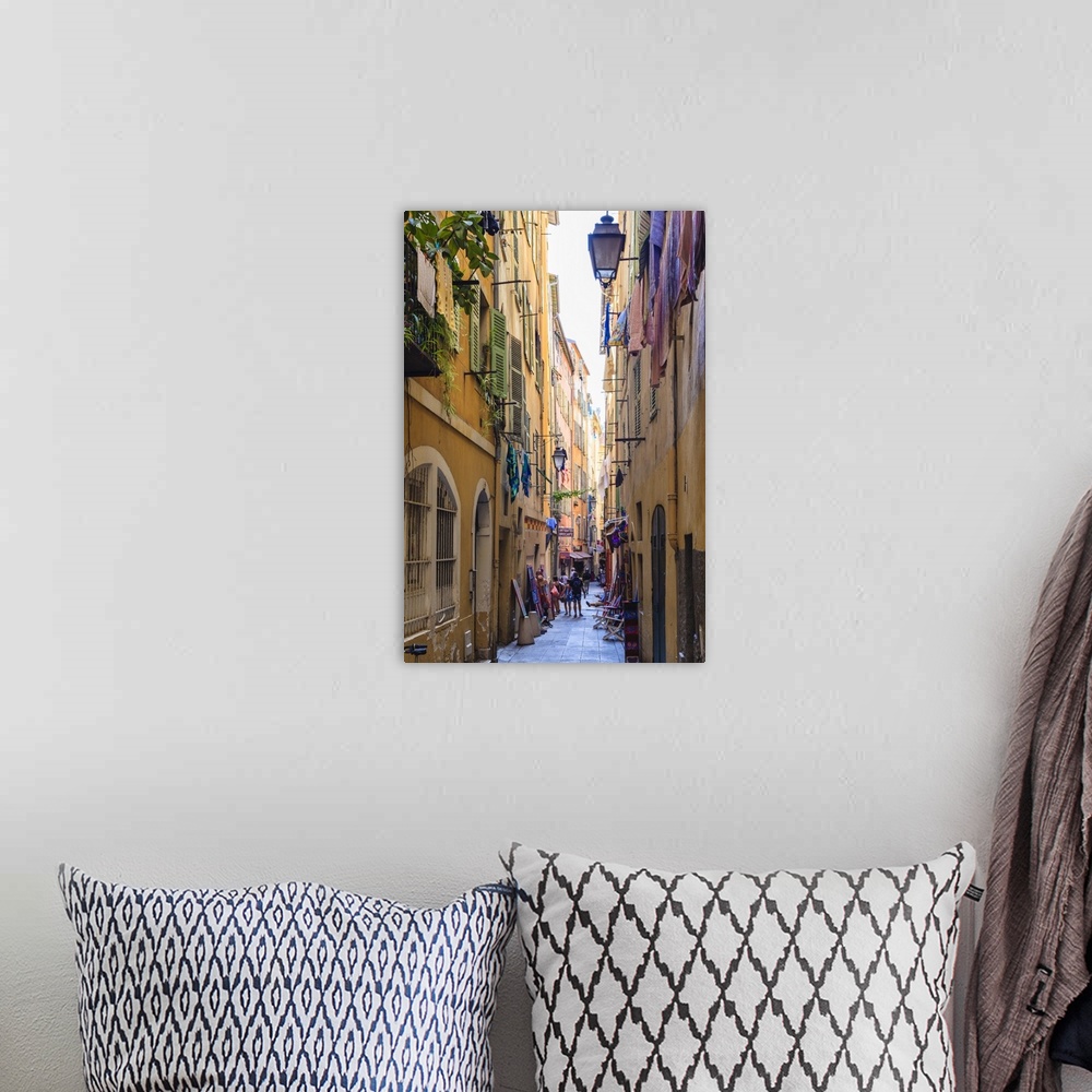 A bohemian room featuring The Old Town, Nice, Alpes-Maritimes, Provence, Cote d'Azur, French Riviera, France, Europe.