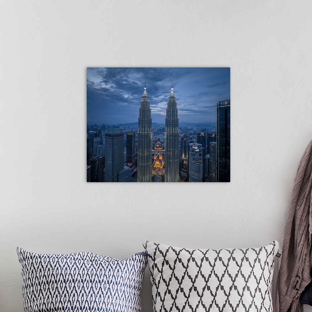 A bohemian room featuring The Petronas Towers, Kuala Lumpur, Malaysia, Southeast Asia, Asia
