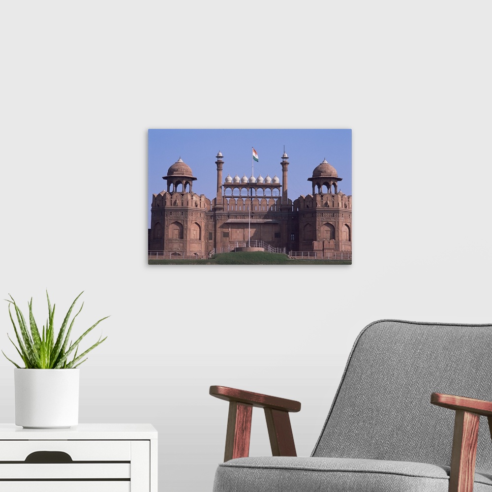 A modern room featuring The Red Fort, Delhi, India, Asia