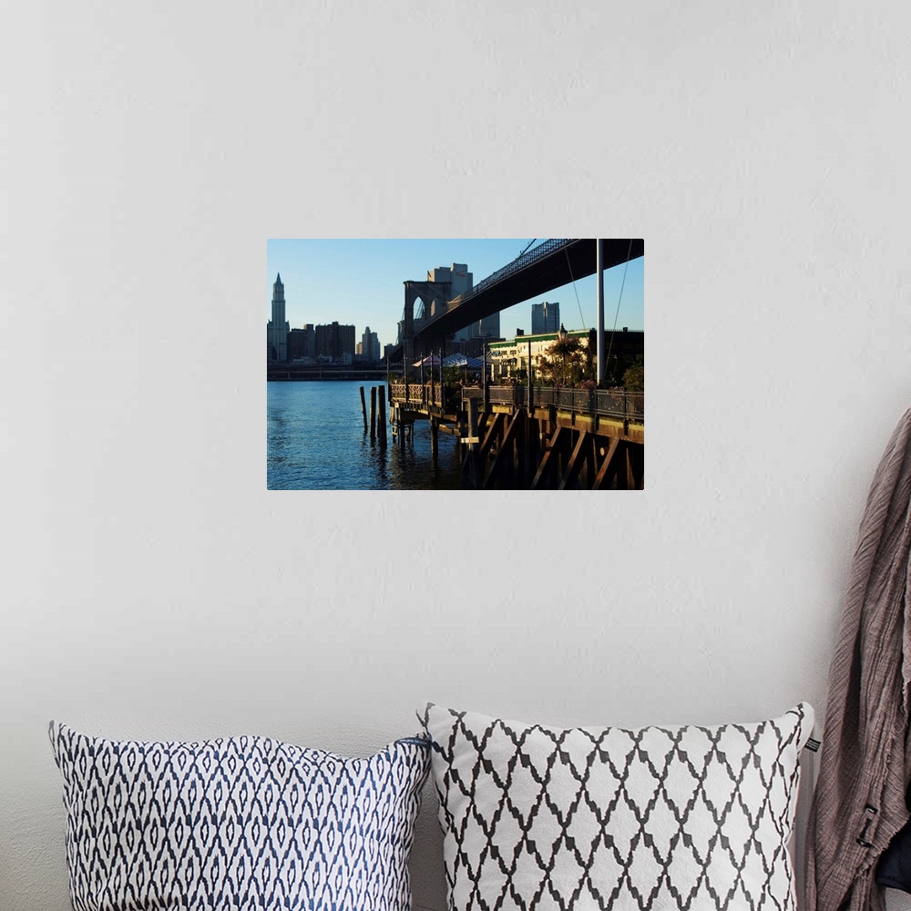 A bohemian room featuring The River Cafe under Brooklyn Bridge, Brooklyn, New York City