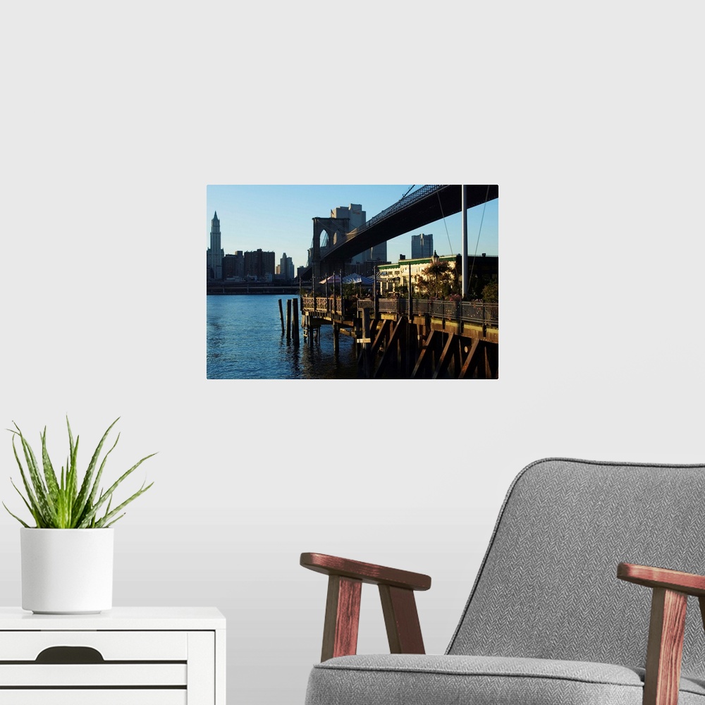 A modern room featuring The River Cafe under Brooklyn Bridge, Brooklyn, New York City