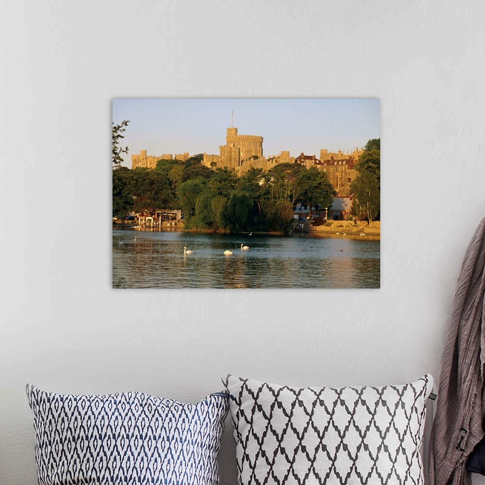 A bohemian room featuring The River Thames and Windsor Castle, Windsor, Berkshire, England, UK