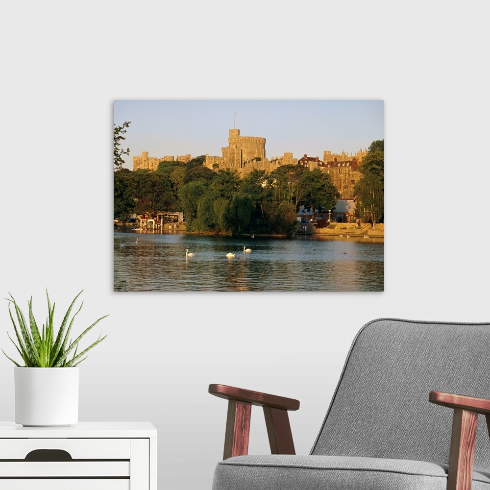 A modern room featuring The River Thames and Windsor Castle, Windsor, Berkshire, England, UK