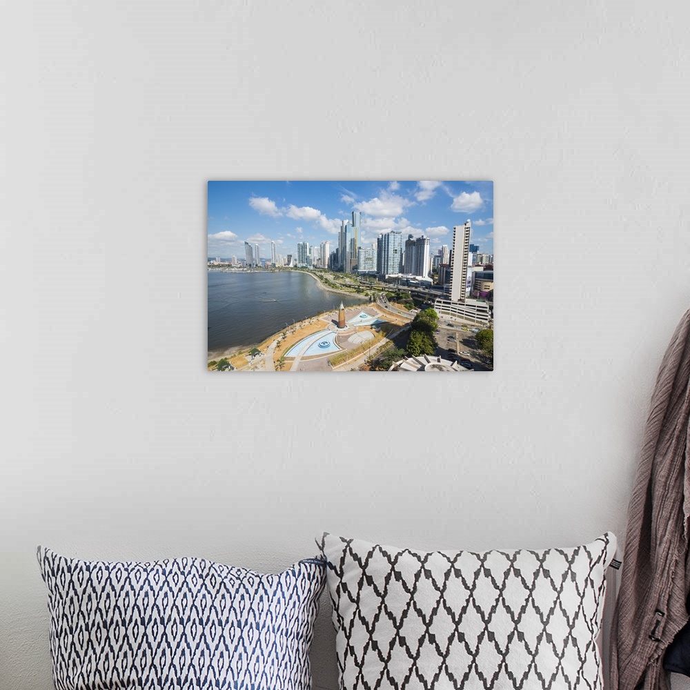 A bohemian room featuring The skyline of Panama City, Panama