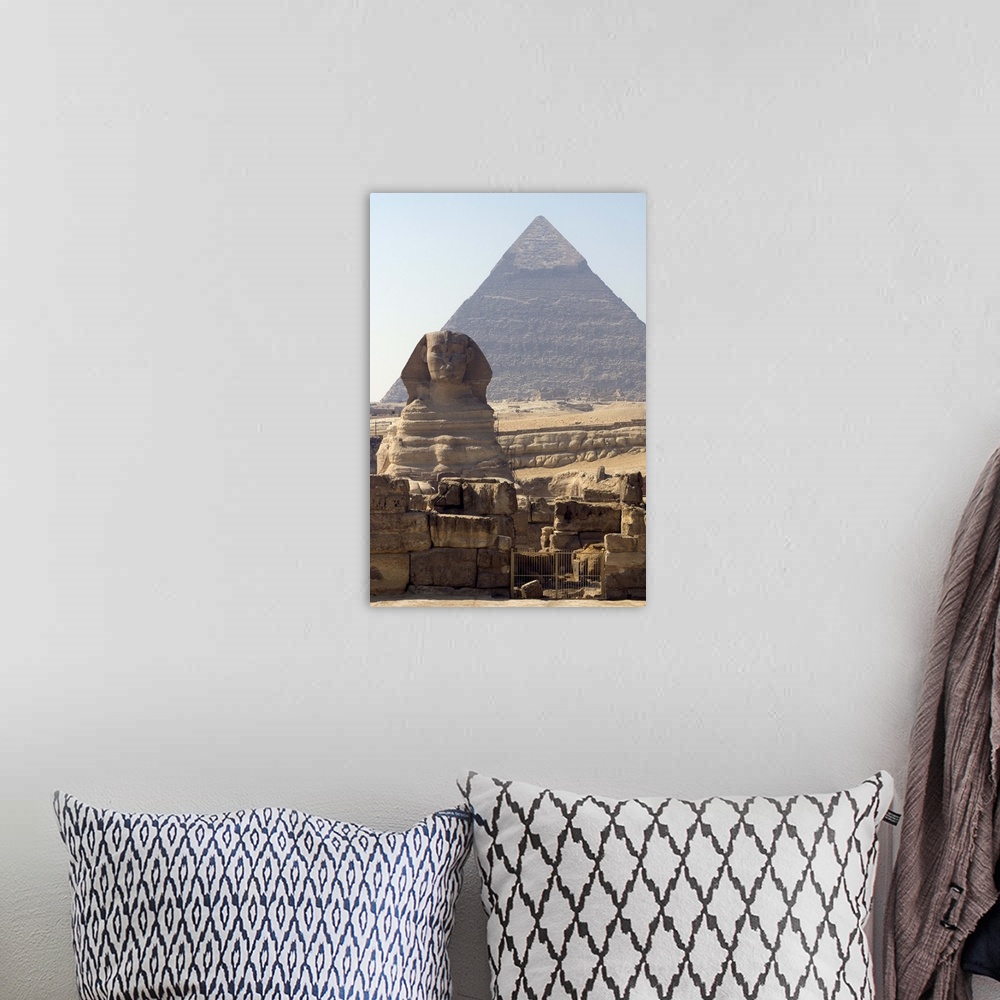 A bohemian room featuring The Sphinx at the Pyramids, Giza, near Cairo, Egypt