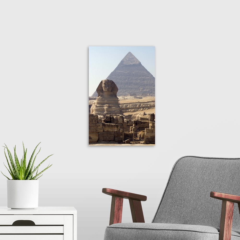 A modern room featuring The Sphinx at the Pyramids, Giza, near Cairo, Egypt