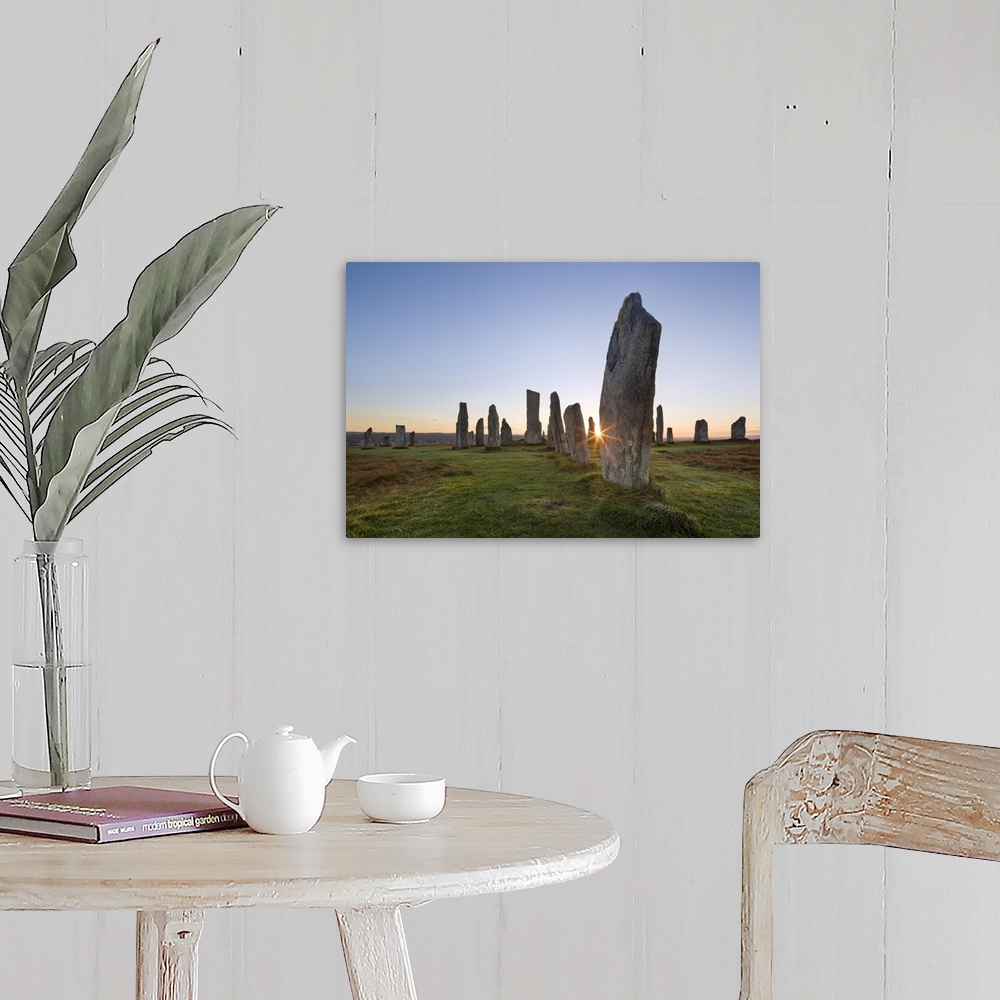 A farmhouse room featuring The sun rises at Callanish stone circle, Isle of Lewis, Outer Hebrides, Scotland, United Kingdom,...