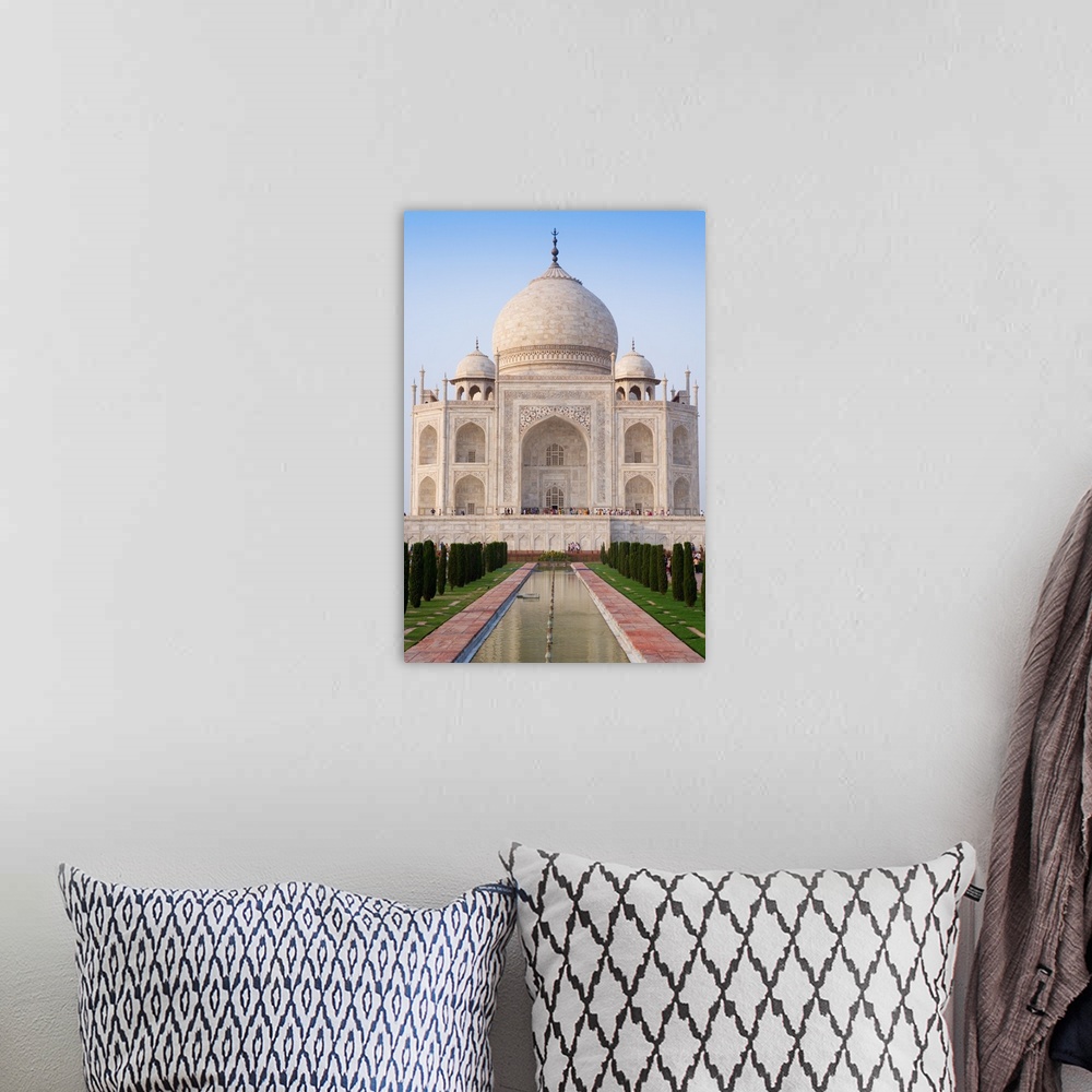A bohemian room featuring The Taj Mahal, UNESCO World Heritage Site, Agra, Uttar Pradesh, India, Asia.