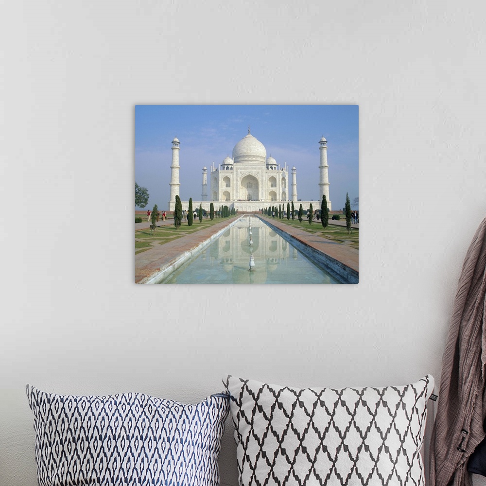 A bohemian room featuring The Taj Mahal, Agra, Uttar Pradesh State, India