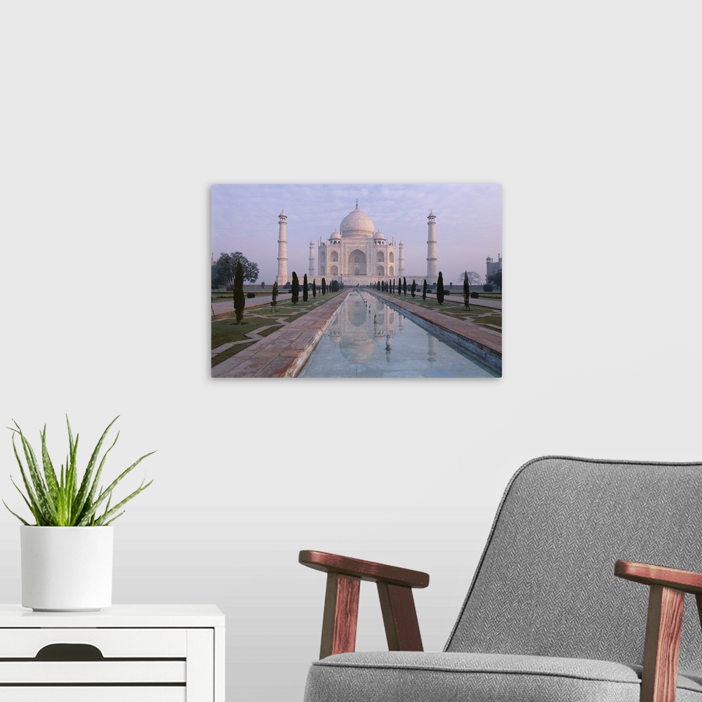 A modern room featuring The Taj Mahal, UNESCO World Heritage Site, Agra, Uttar Pradesh state, India, Asia