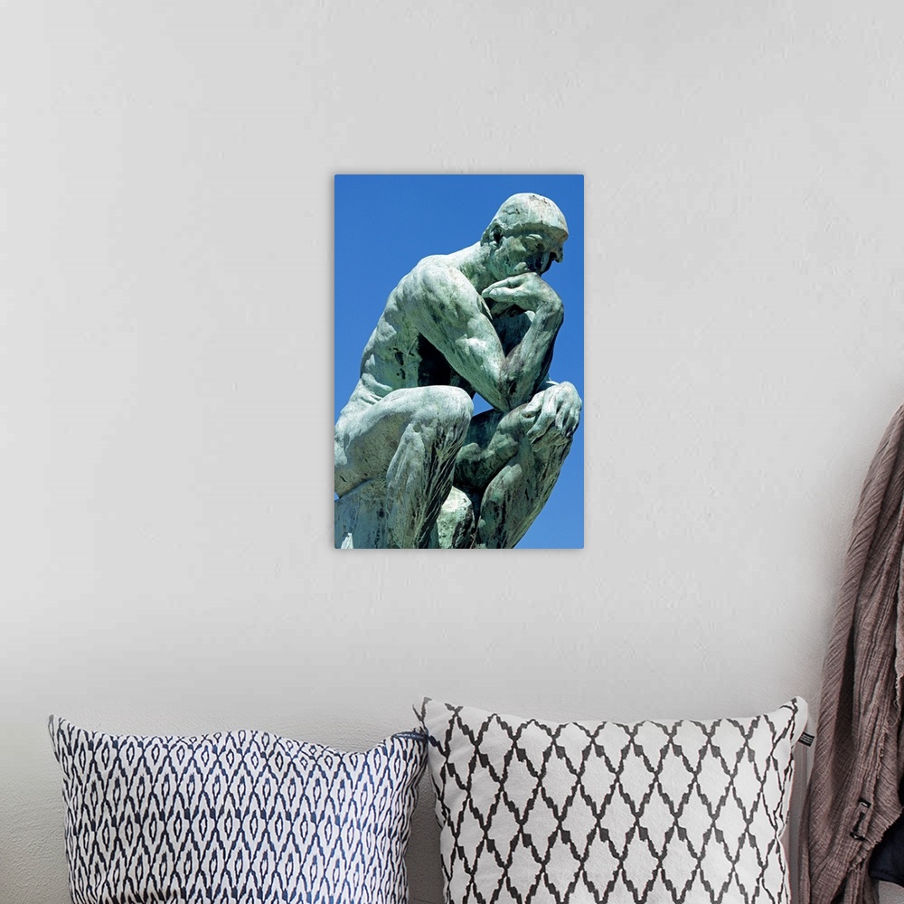 A bohemian room featuring The Thinker, by Rodin, Musee Rodin, Paris, France, Europe
