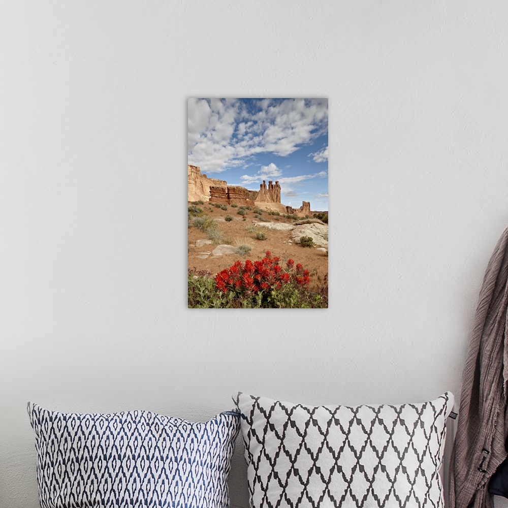 A bohemian room featuring The Three Gossips and common paintbrush, Arches National Park, Utah