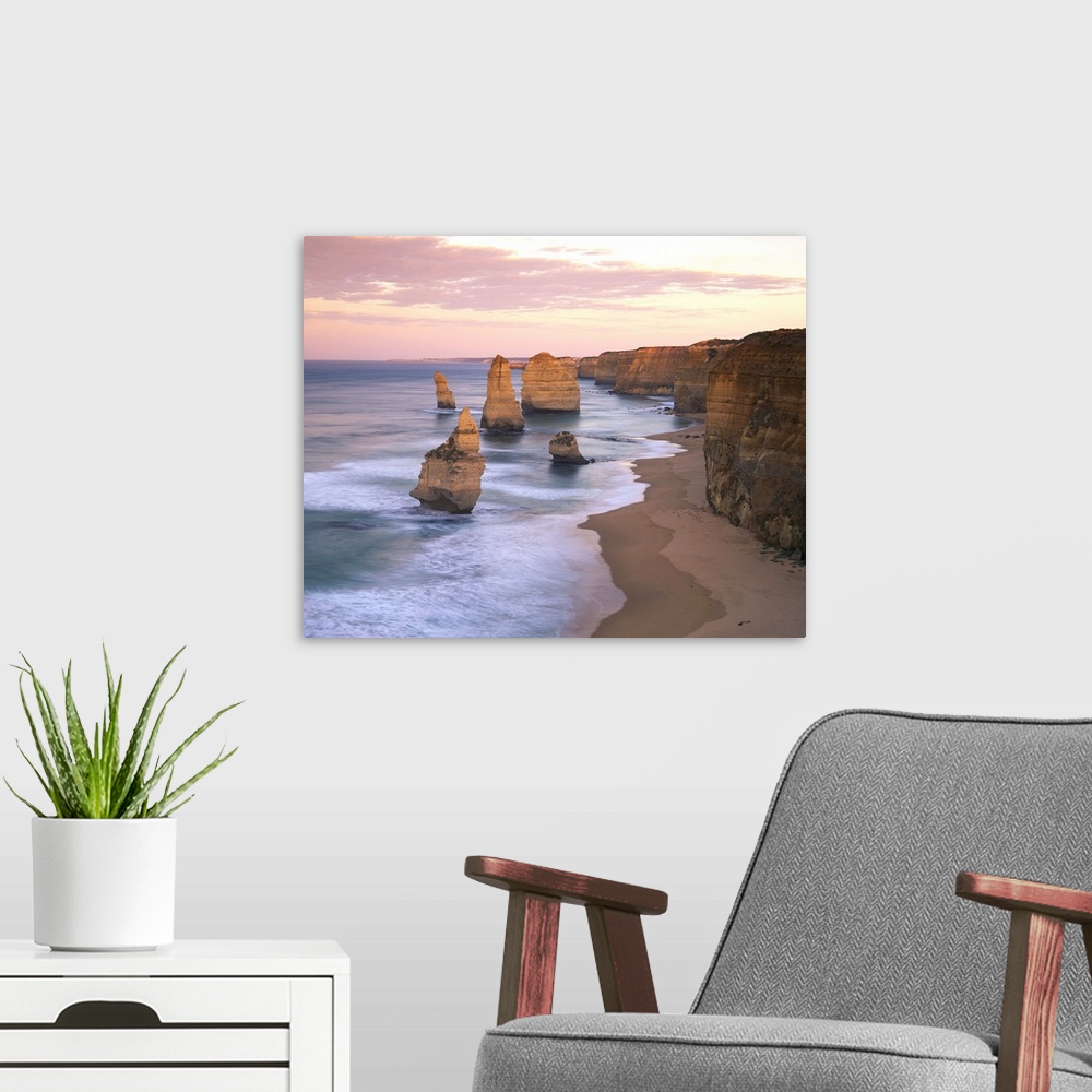 A modern room featuring The Twelve Apostles along the coast on the Great Ocean Road in Victoria, Australia