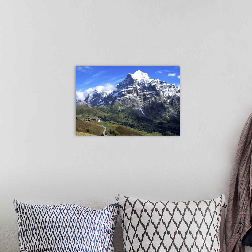 A bohemian room featuring The Wetterhorn, near Grindelwald, Bernese Oberland, Swiss Alps, Switzerland