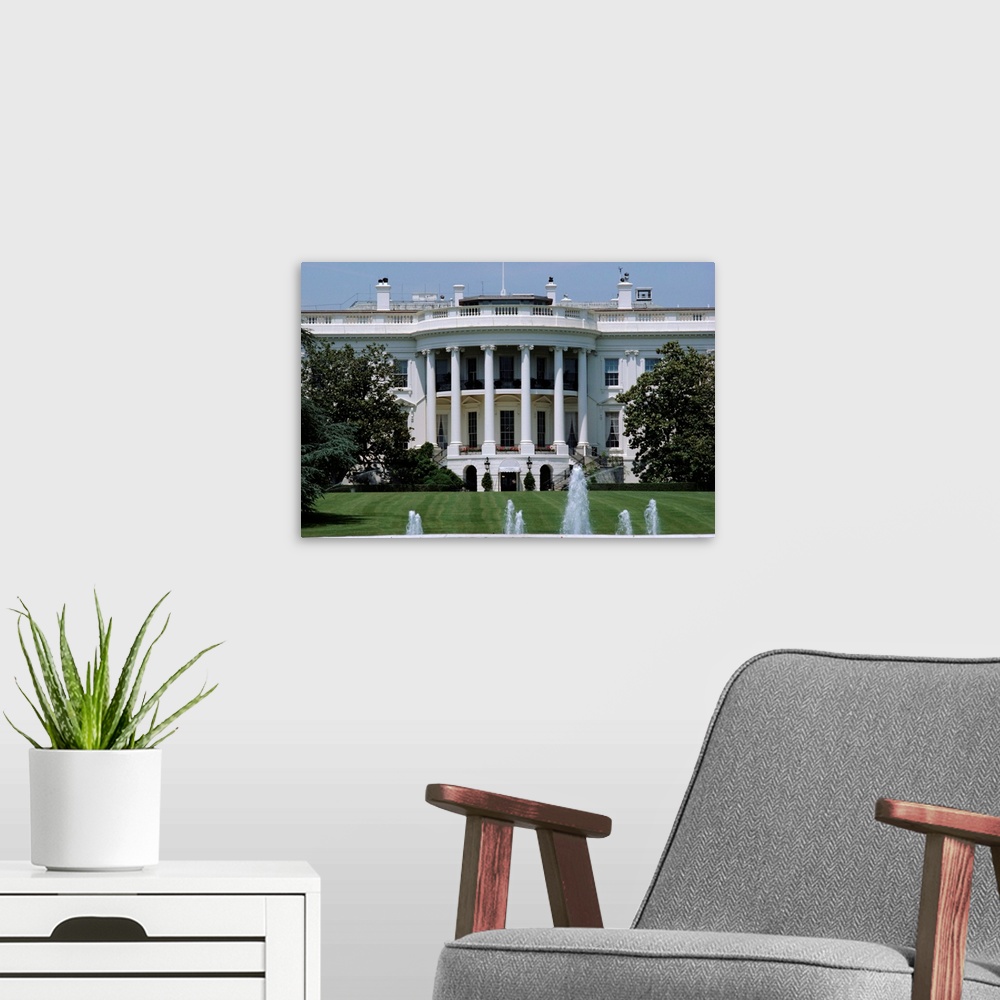 A modern room featuring The White House, Washington DC, USA