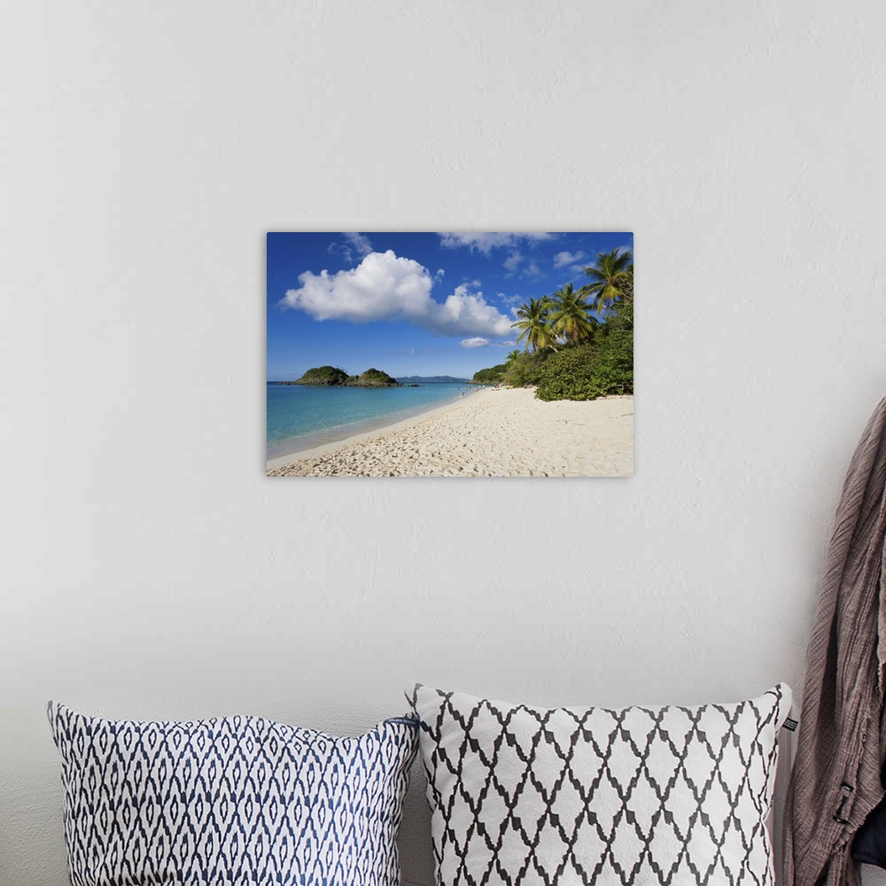 A bohemian room featuring The world famous beach at Trunk Bay, St. John, U.S. Virgin Islands, Caribbean