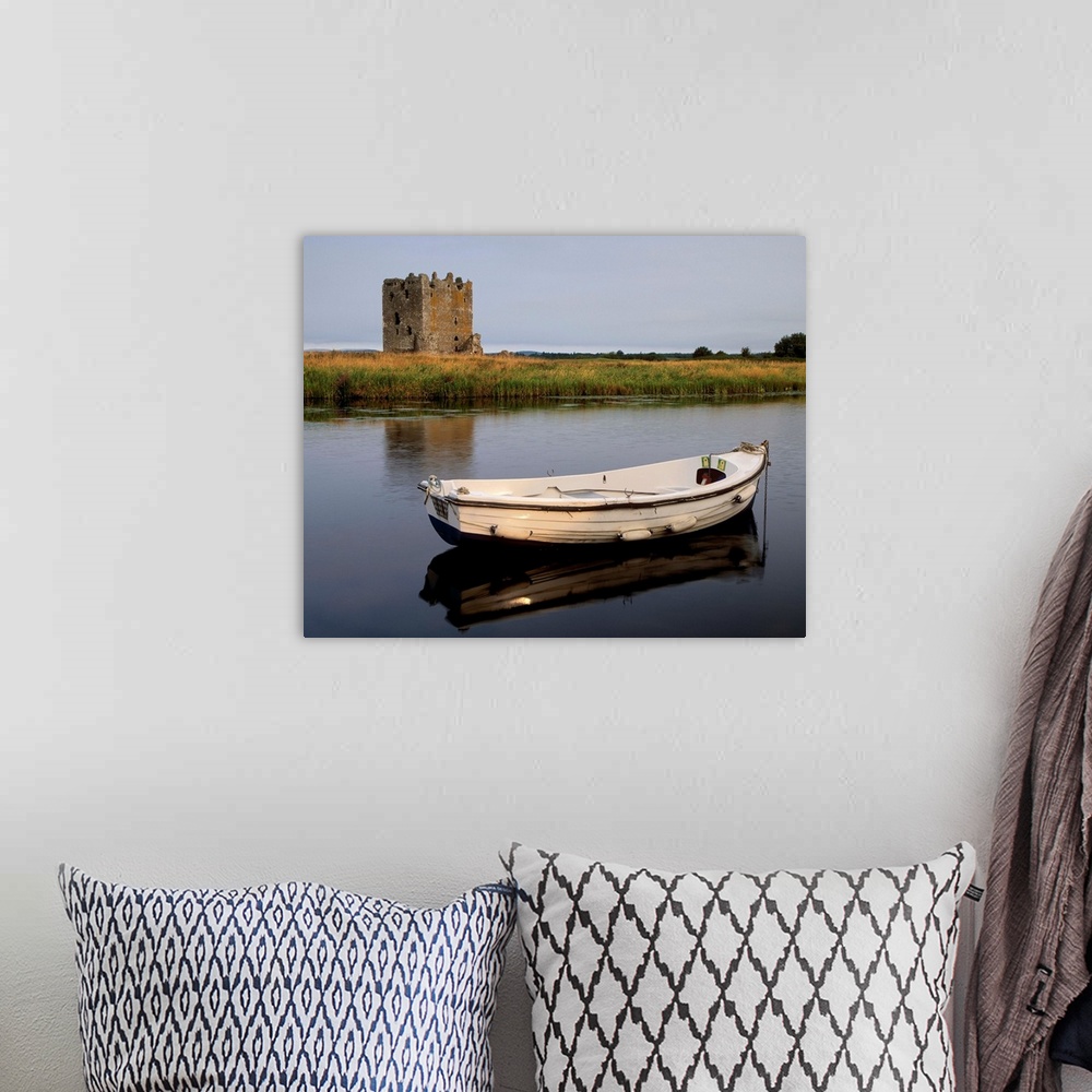 A bohemian room featuring Threave Castle on an island of the Dee river, Dumfries and Galloway, Scotland, UK