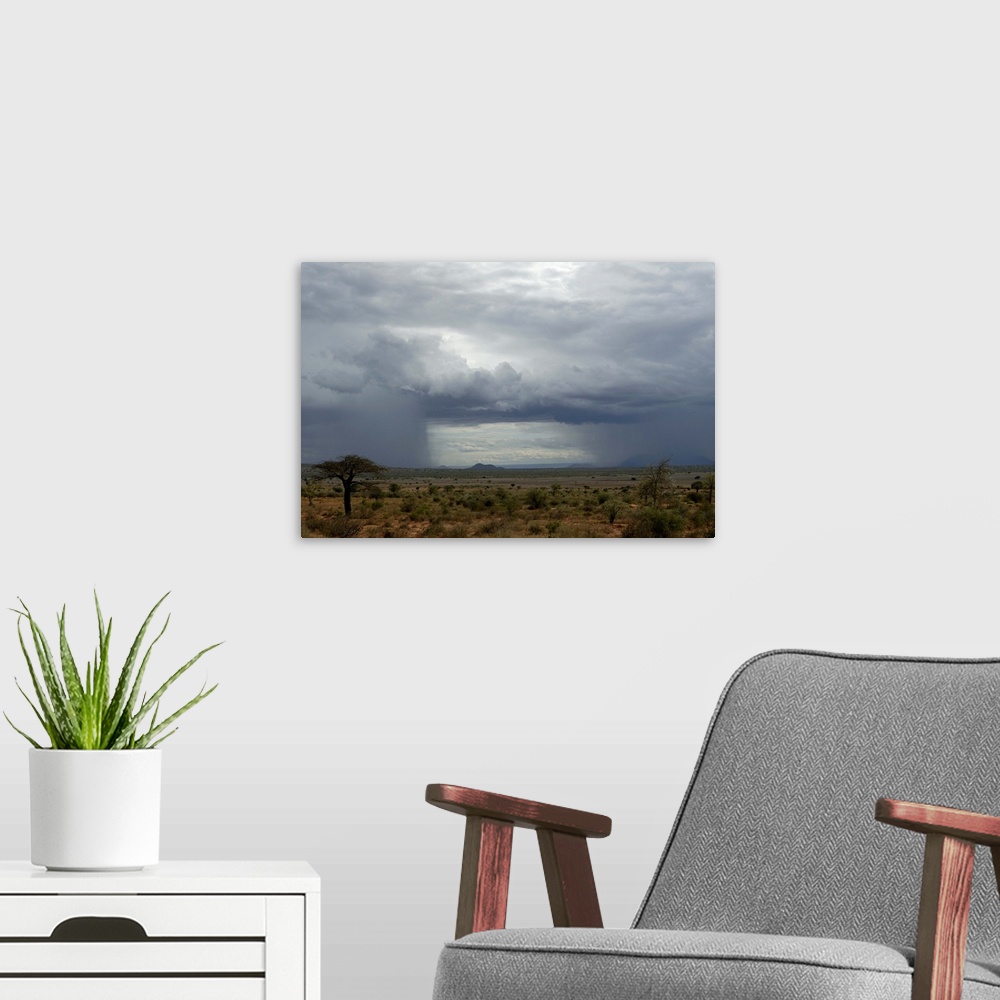 A modern room featuring Thunderstorm, Usambare mountains, Tanzania