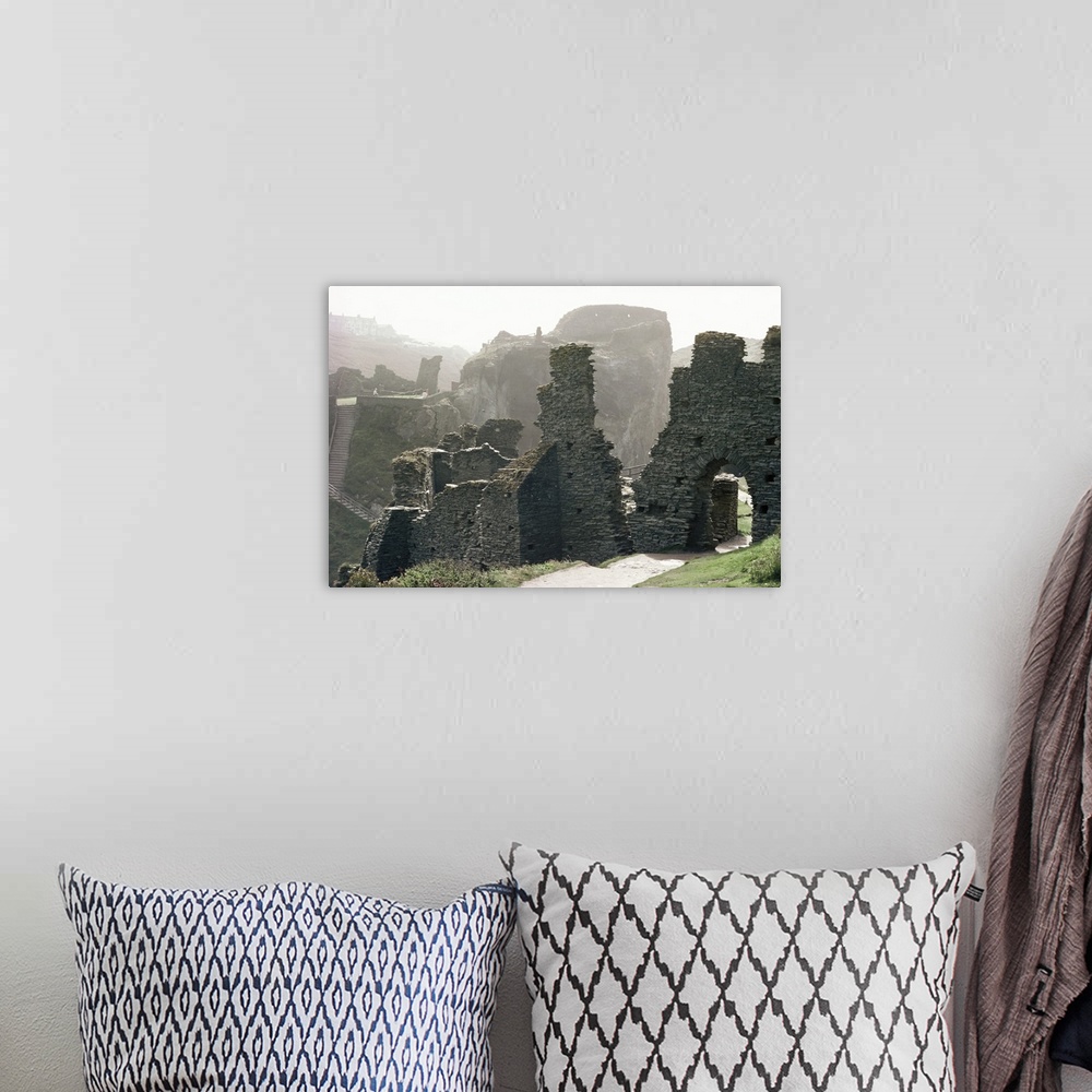 A bohemian room featuring Tintagel Castle, Cornwall, England, United Kingdom, Europe