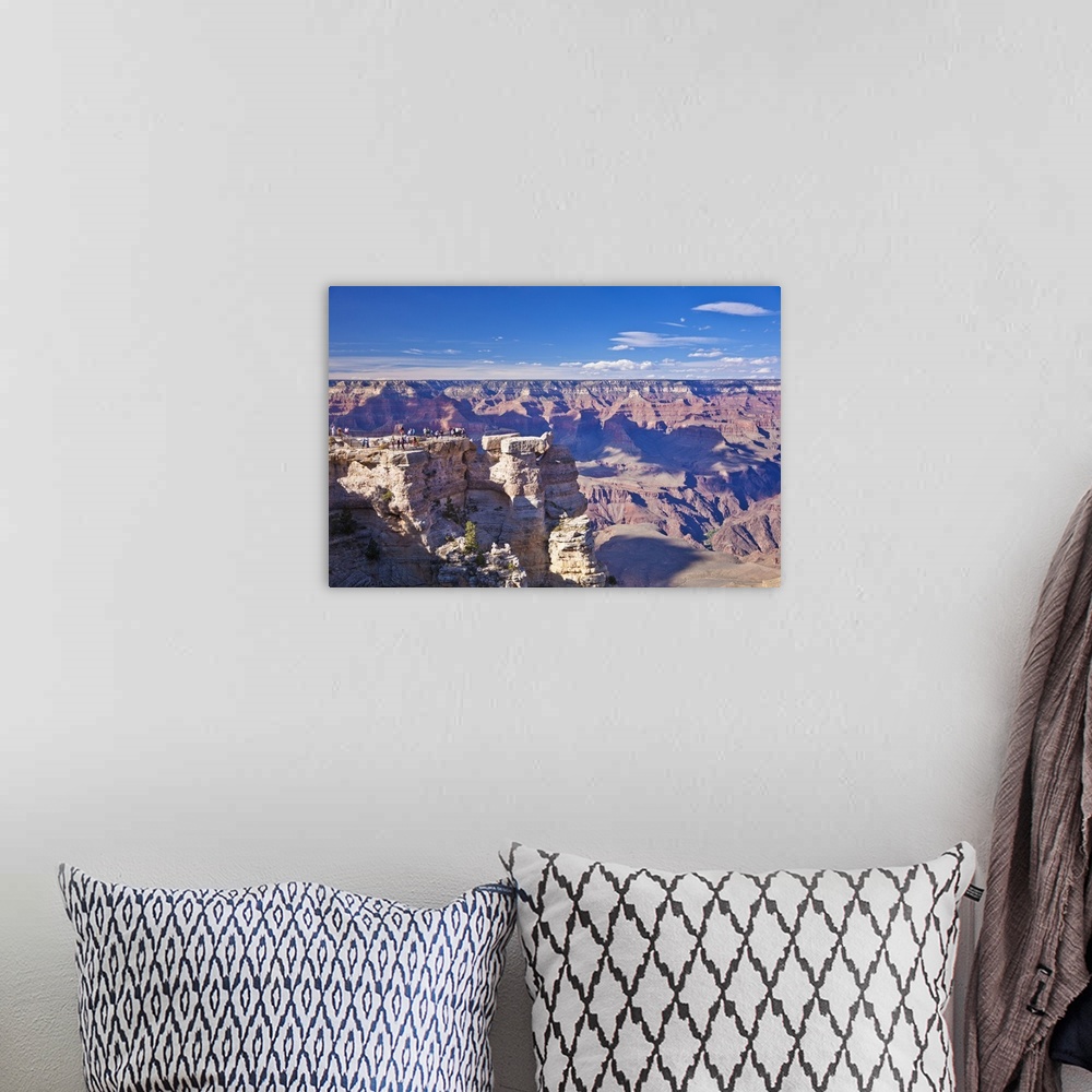 A bohemian room featuring Tourists at Mather Point overlook, South Rim, Grand Canyon National Park, Arizona