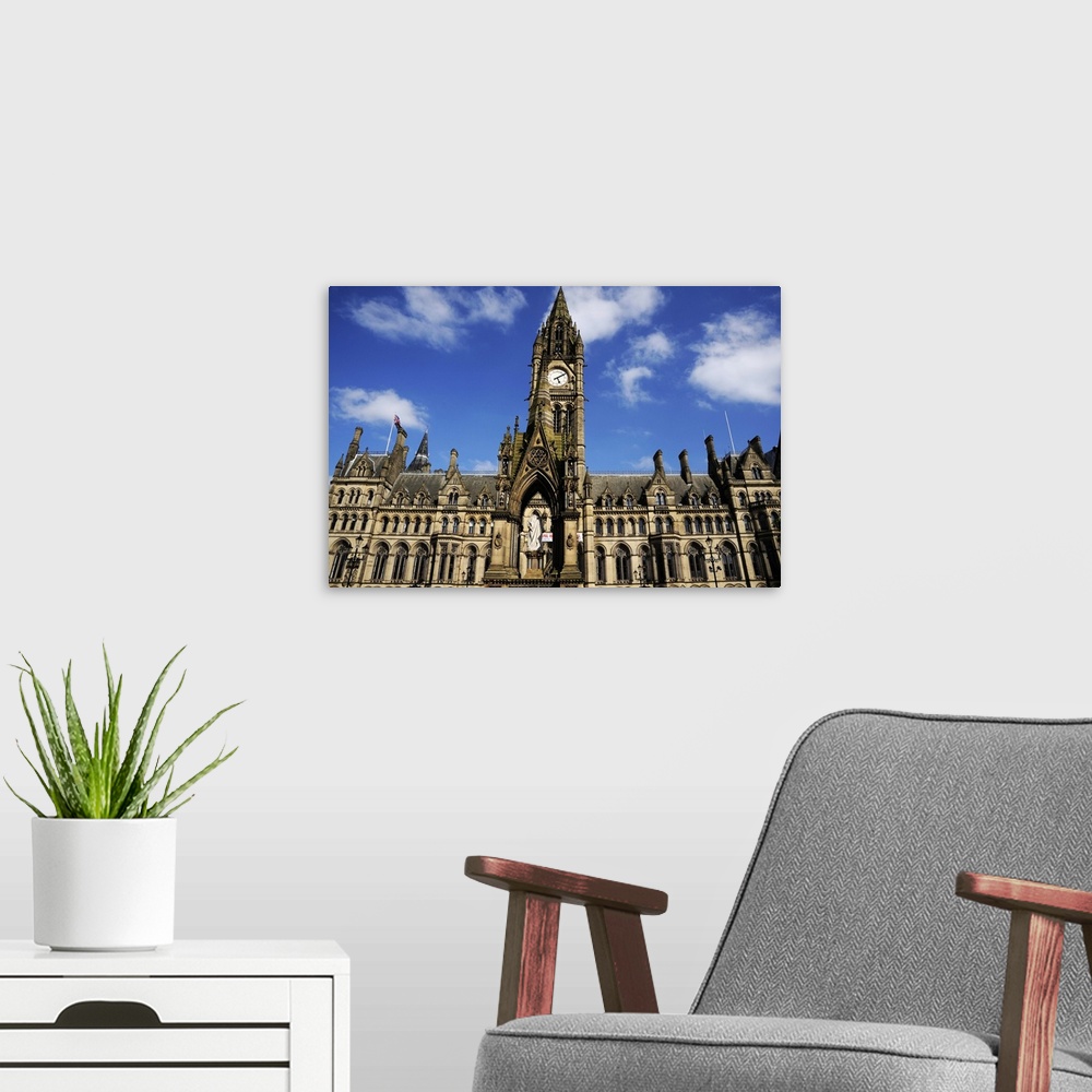 A modern room featuring Town Hall, Albert Square, Manchester, England