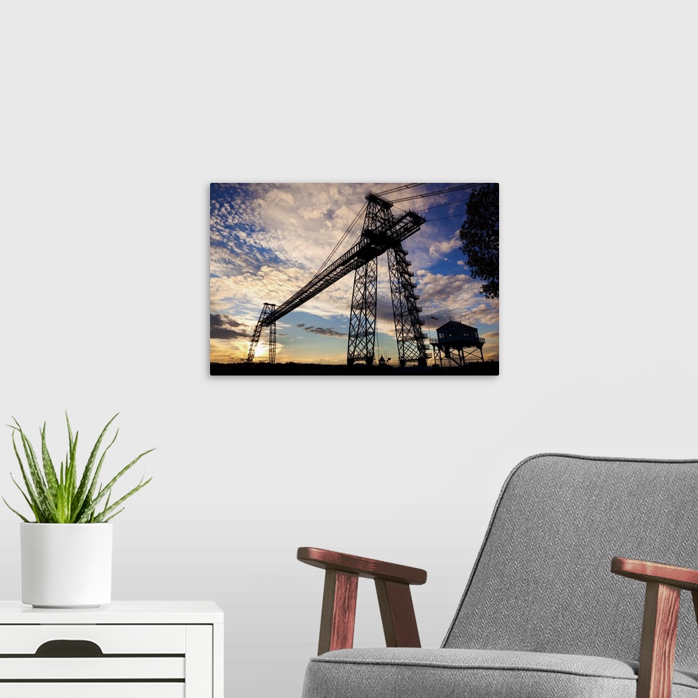 A modern room featuring Transporter Bridge, Newport, Gwent, Wales, United Kingdom, Europe