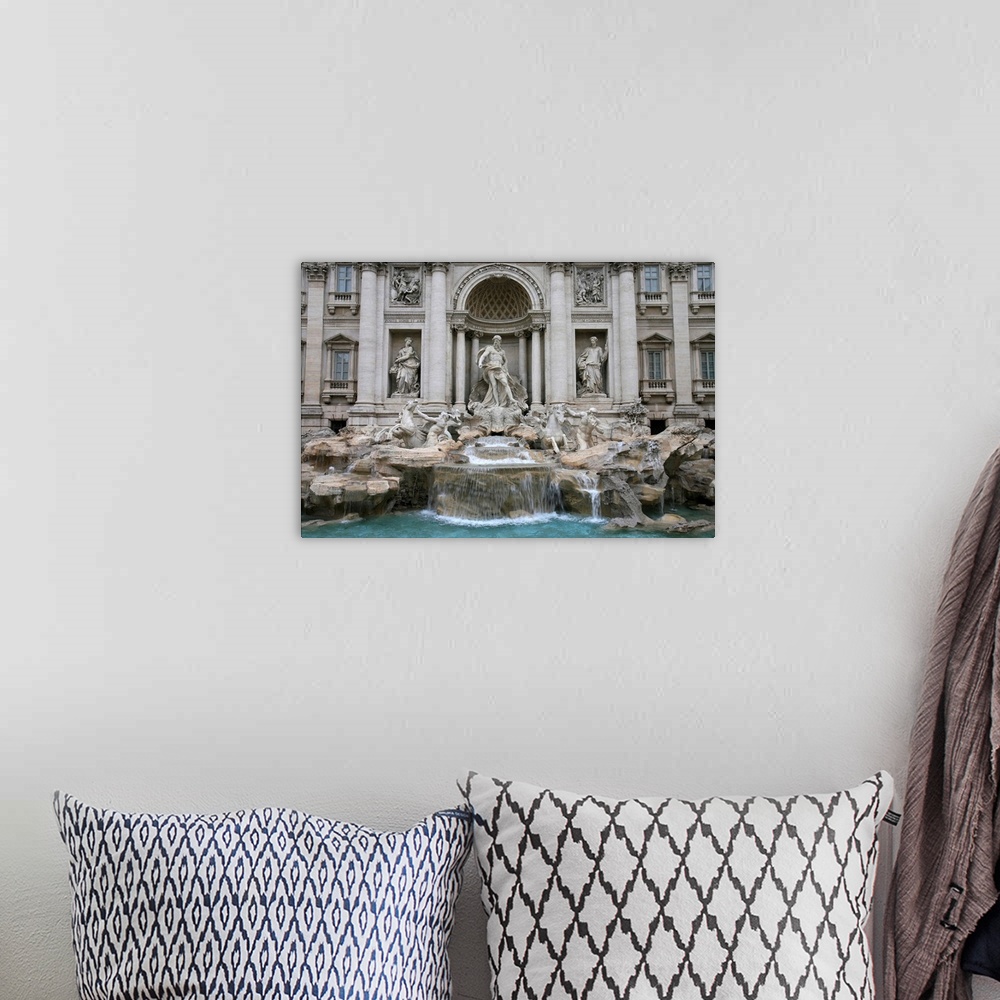 A bohemian room featuring Trevi fountain by Nicola Salvi dating from the 17th century, Rome, Lazio, Italy
