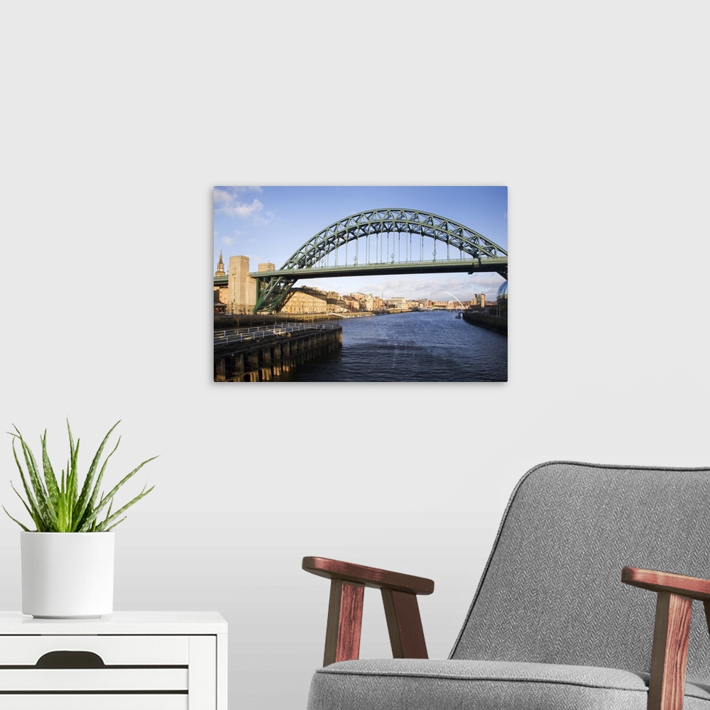 A modern room featuring Tyne Bridge from The Swing Bridge, Newcastle upon Tyne, Tyne and Wear, England