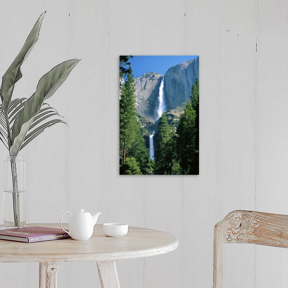 A farmhouse room featuring Upper and Lower Yosemite Falls, California