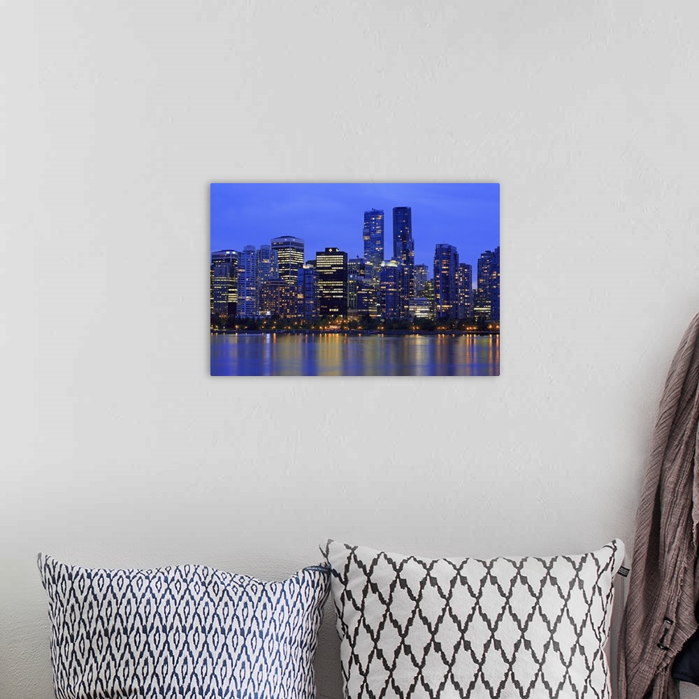 A bohemian room featuring Vancouver skyline, British Columbia, Canada, North America