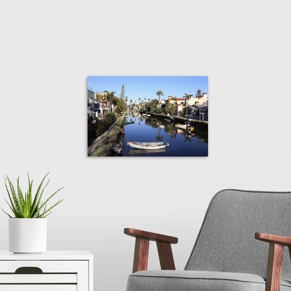 A modern room featuring Venice Canals, Venice Beach, Los Angeles, California