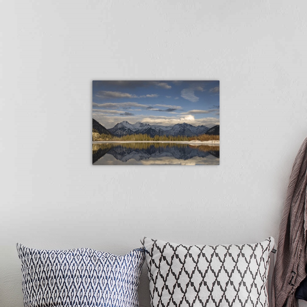 A bohemian room featuring Vermilion Lakes, Banff National Park, Rocky Mountains, Alberta, Canada