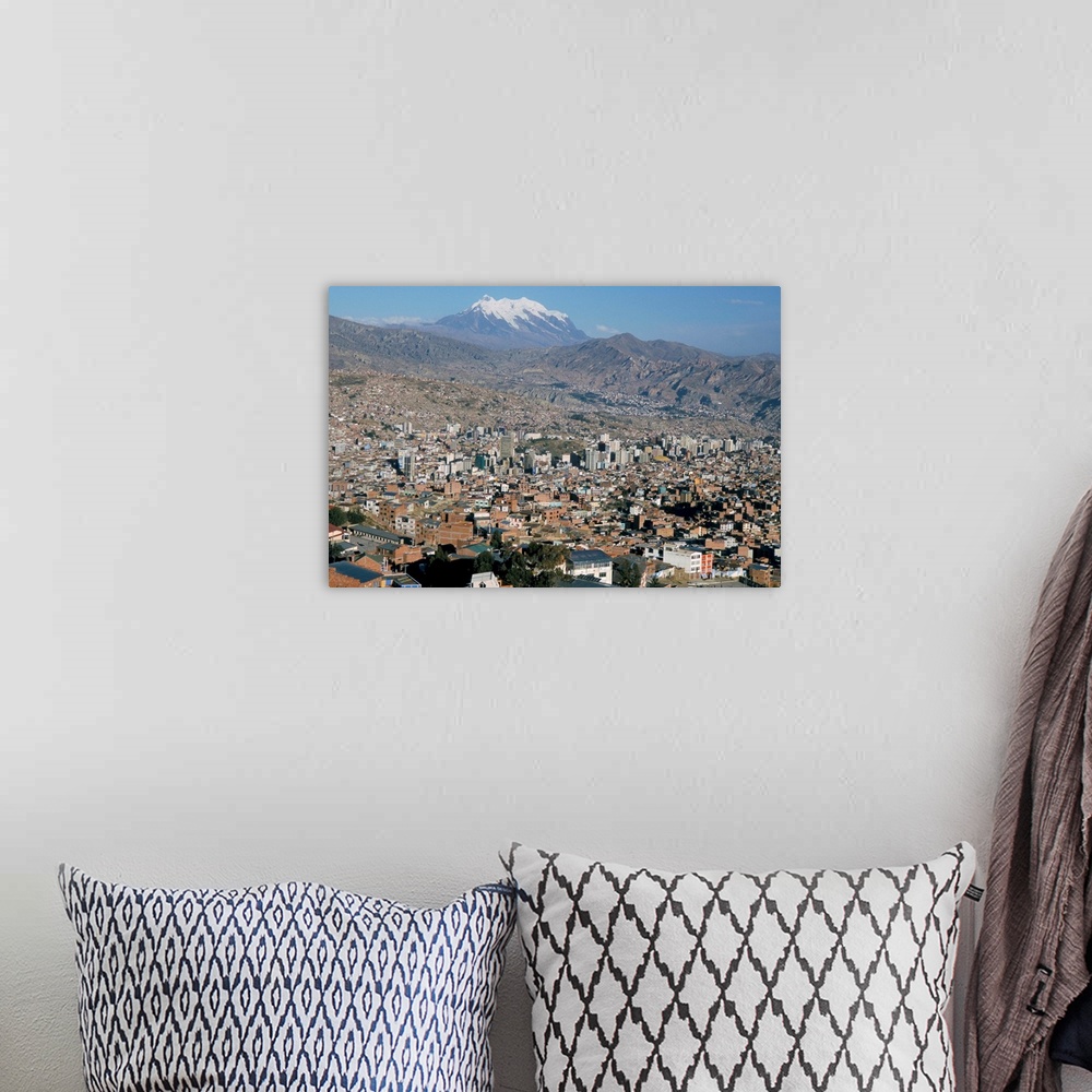 A bohemian room featuring View across city from El Alto, La Paz, Bolivia