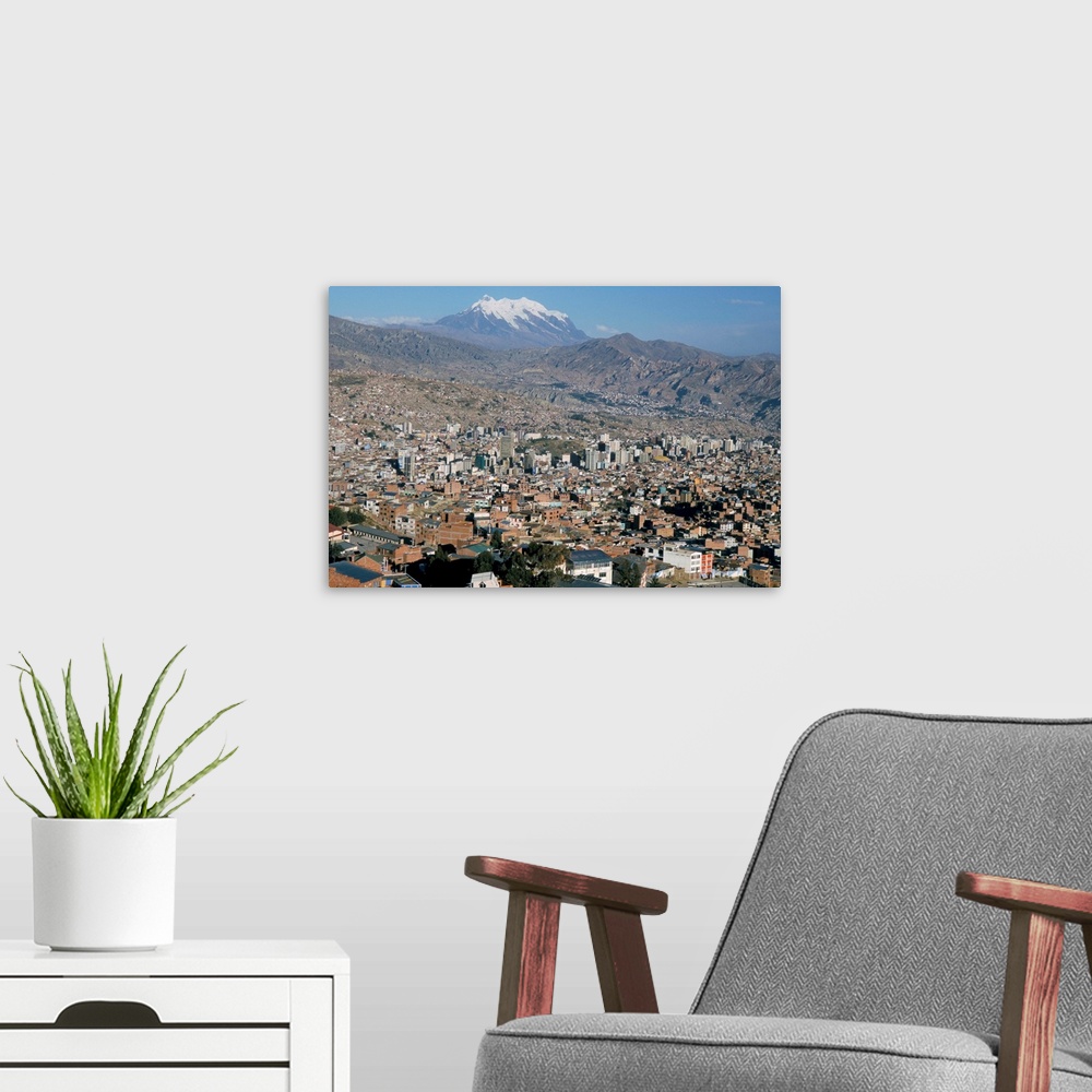 A modern room featuring View across city from El Alto, La Paz, Bolivia