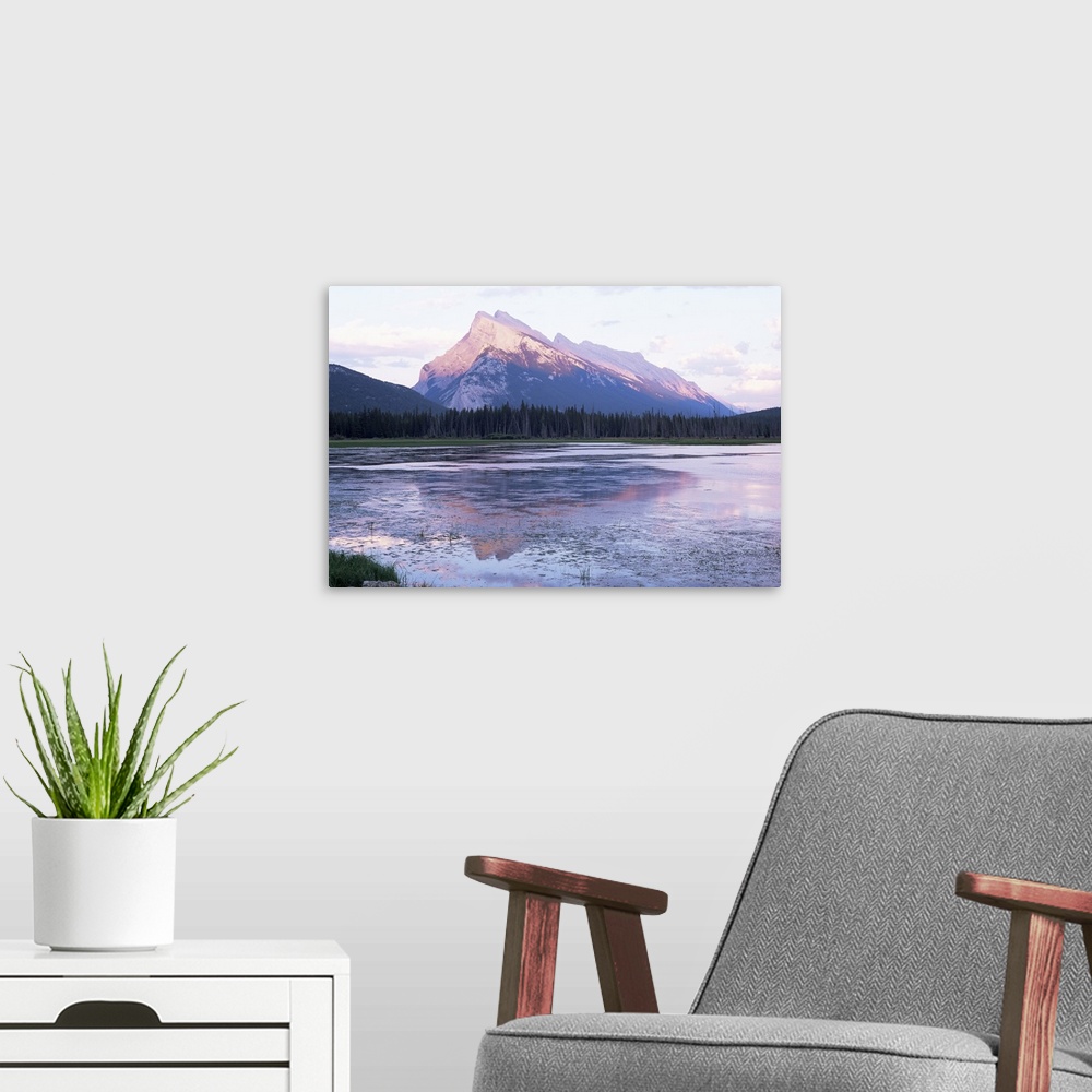 A modern room featuring View across Vermilion Lakes to Mount Rundle, Banff National Park, Alberta, Canada